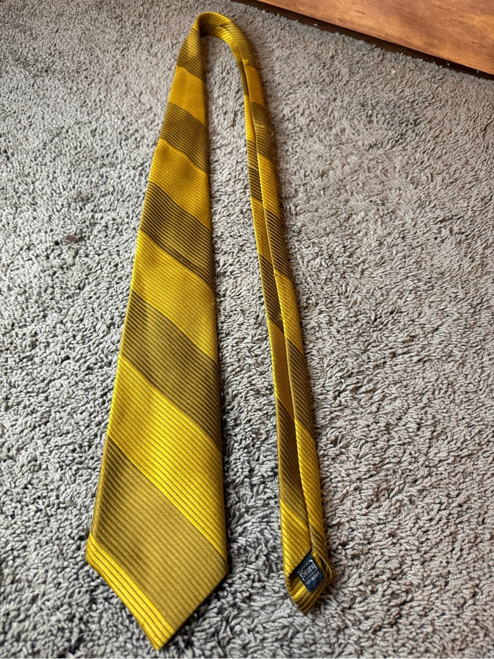 Men’s Vintage Tie by Sears Robuck striped Fall colors polyester trevira